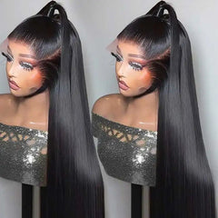 Brazilian Bone Straight HD Lace Front Wig – 250% Density (40–42")