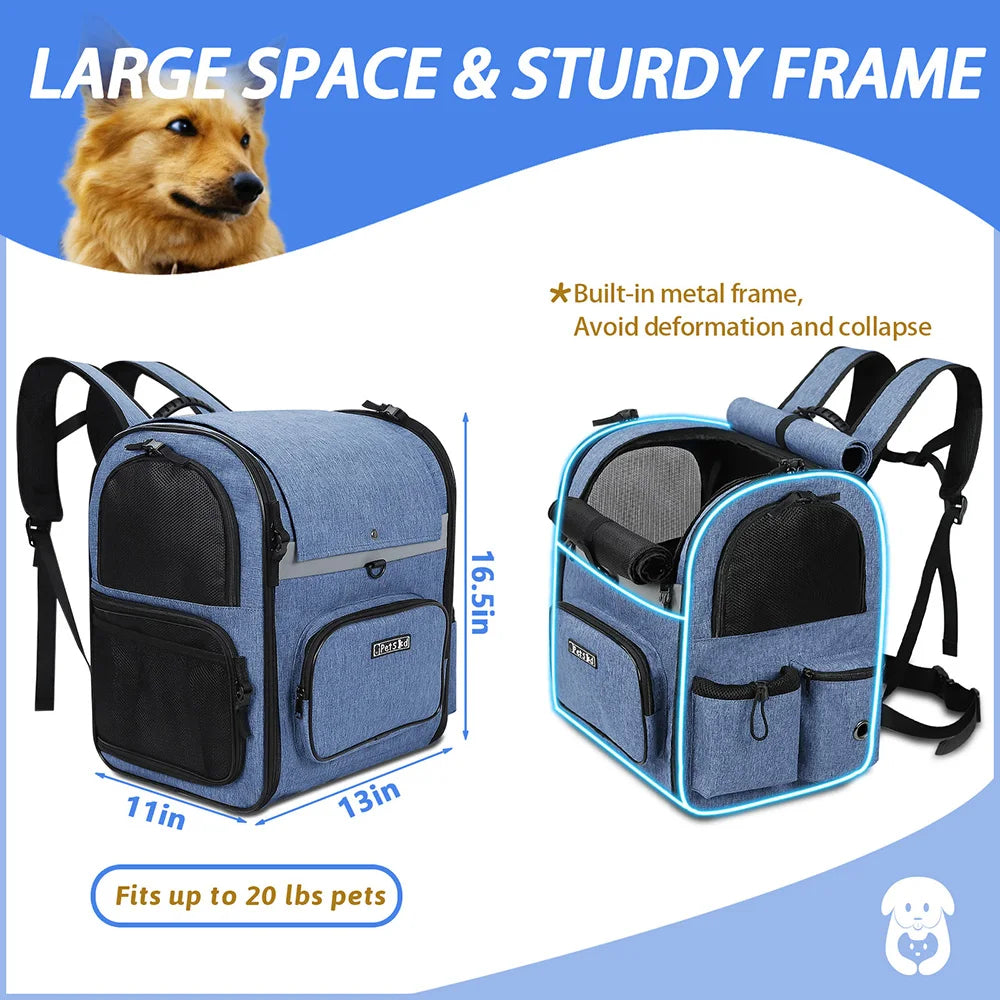 Pet Double Shoulder Carrier Backpack